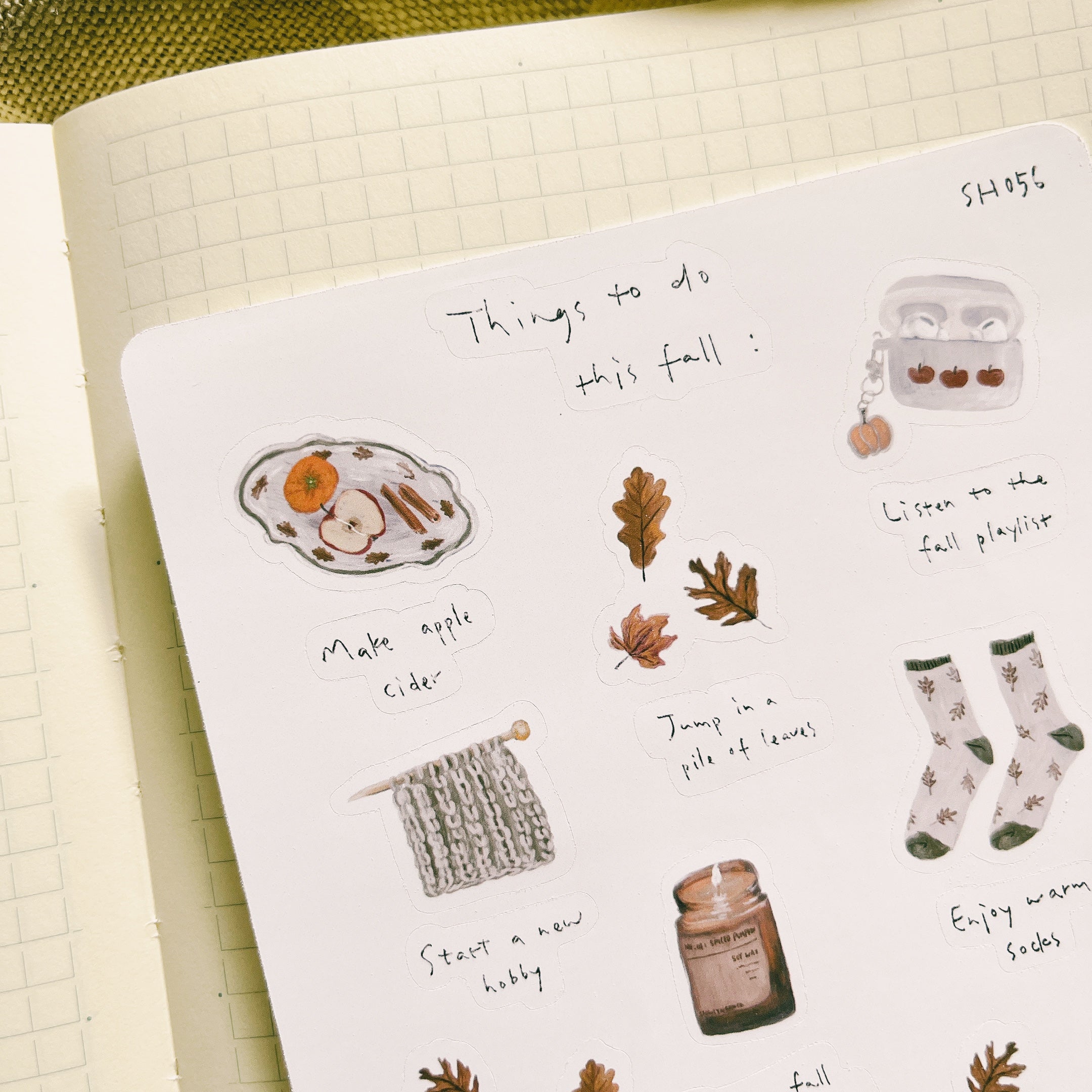 sticker sheet | things to do this fall | Autumn vibe