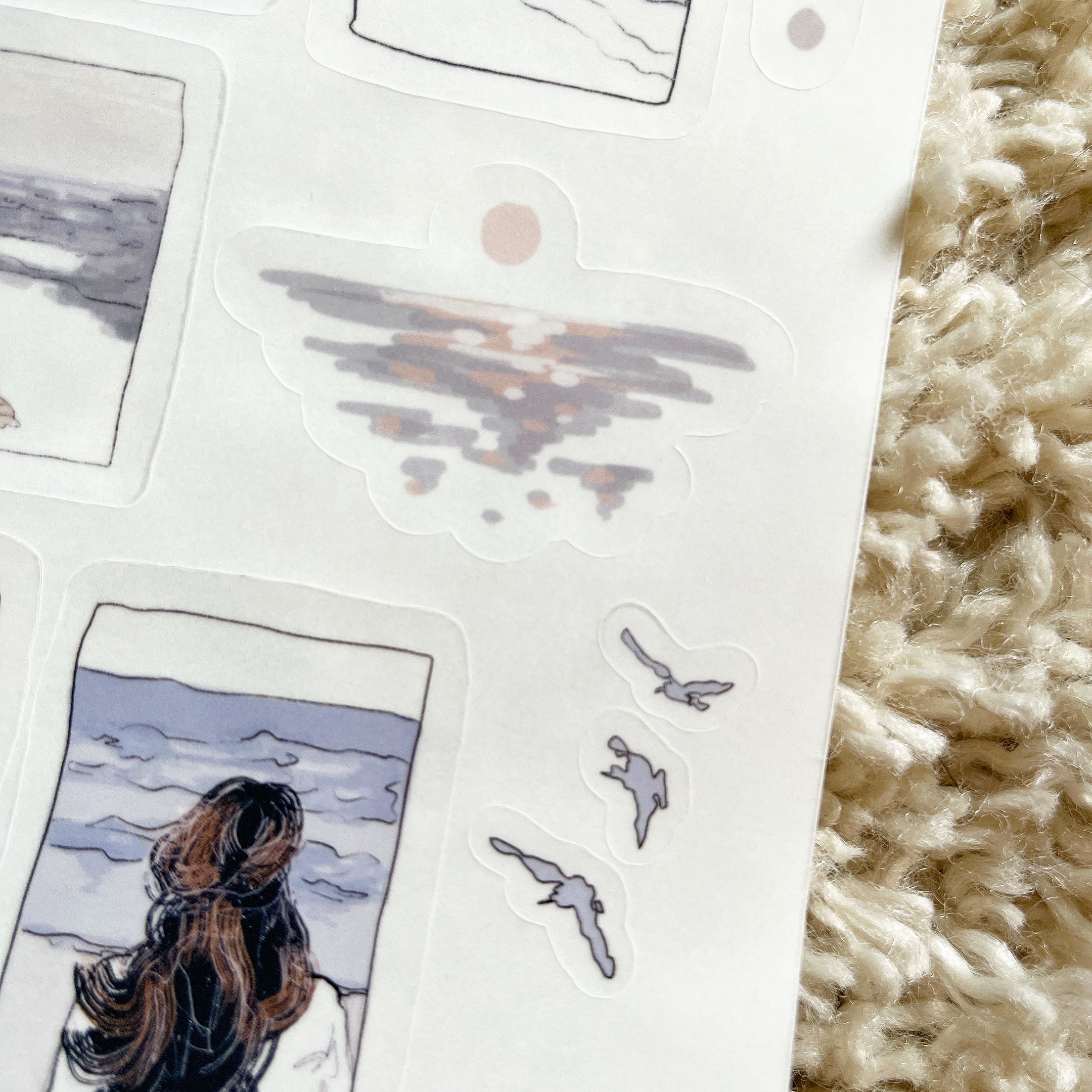 sticker sheet | a day by the sea | self-care | collect beautiful moments