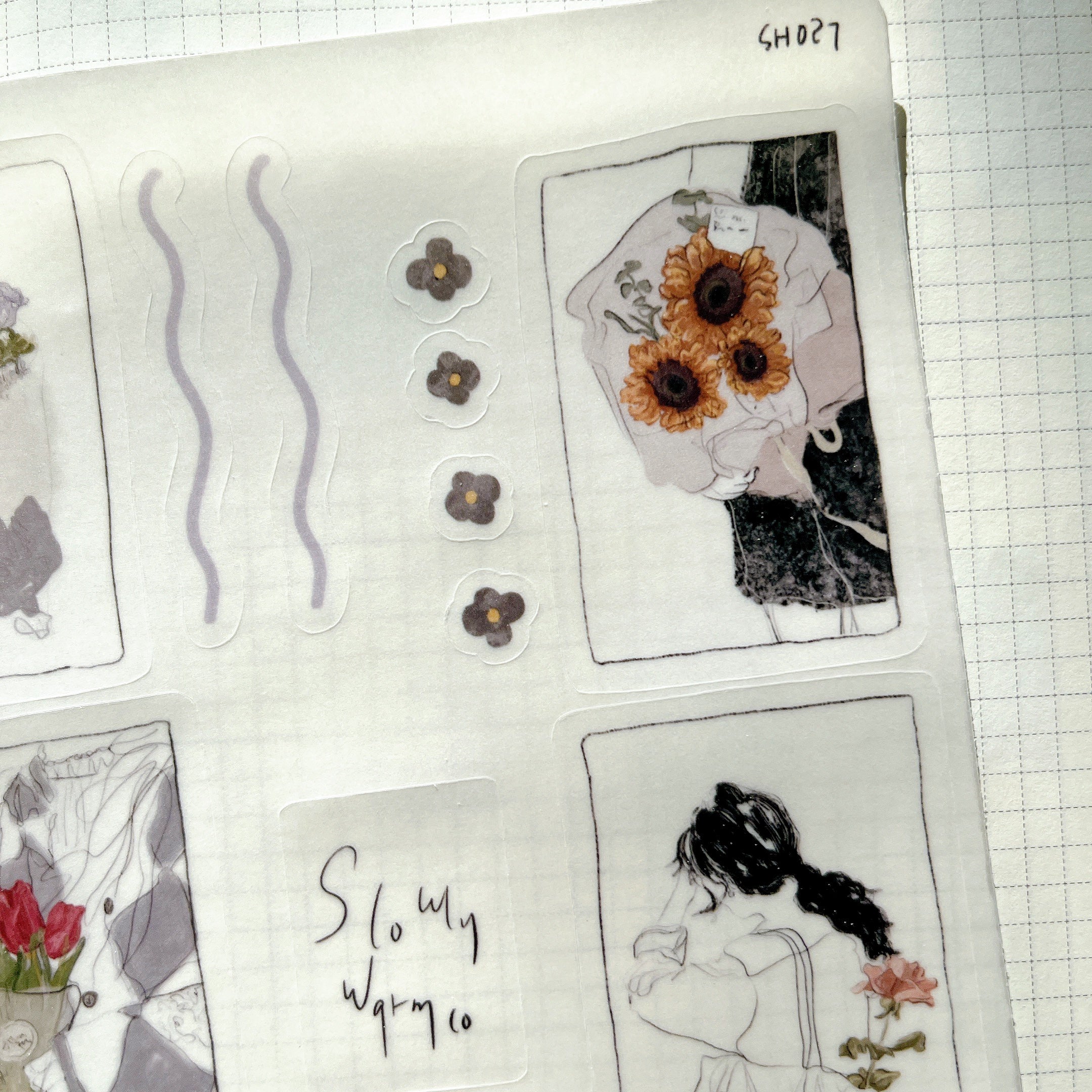 sticker sheet | flowers for yourself | self-care |
