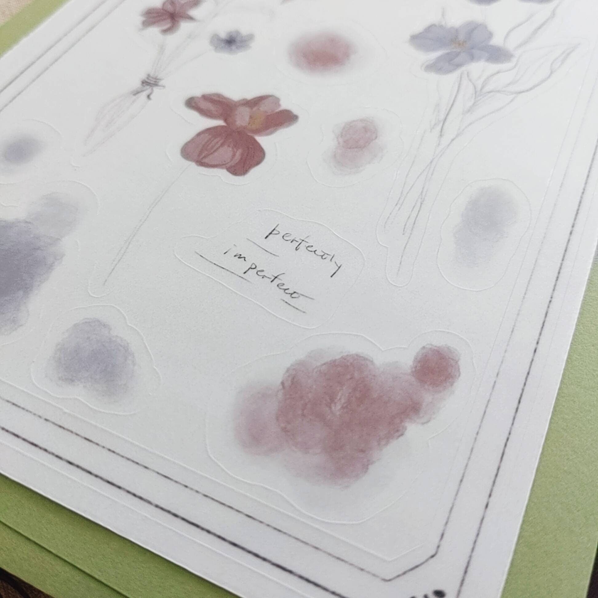sticker sheet | watercolor flowers | basic watercolor shapes | vintage