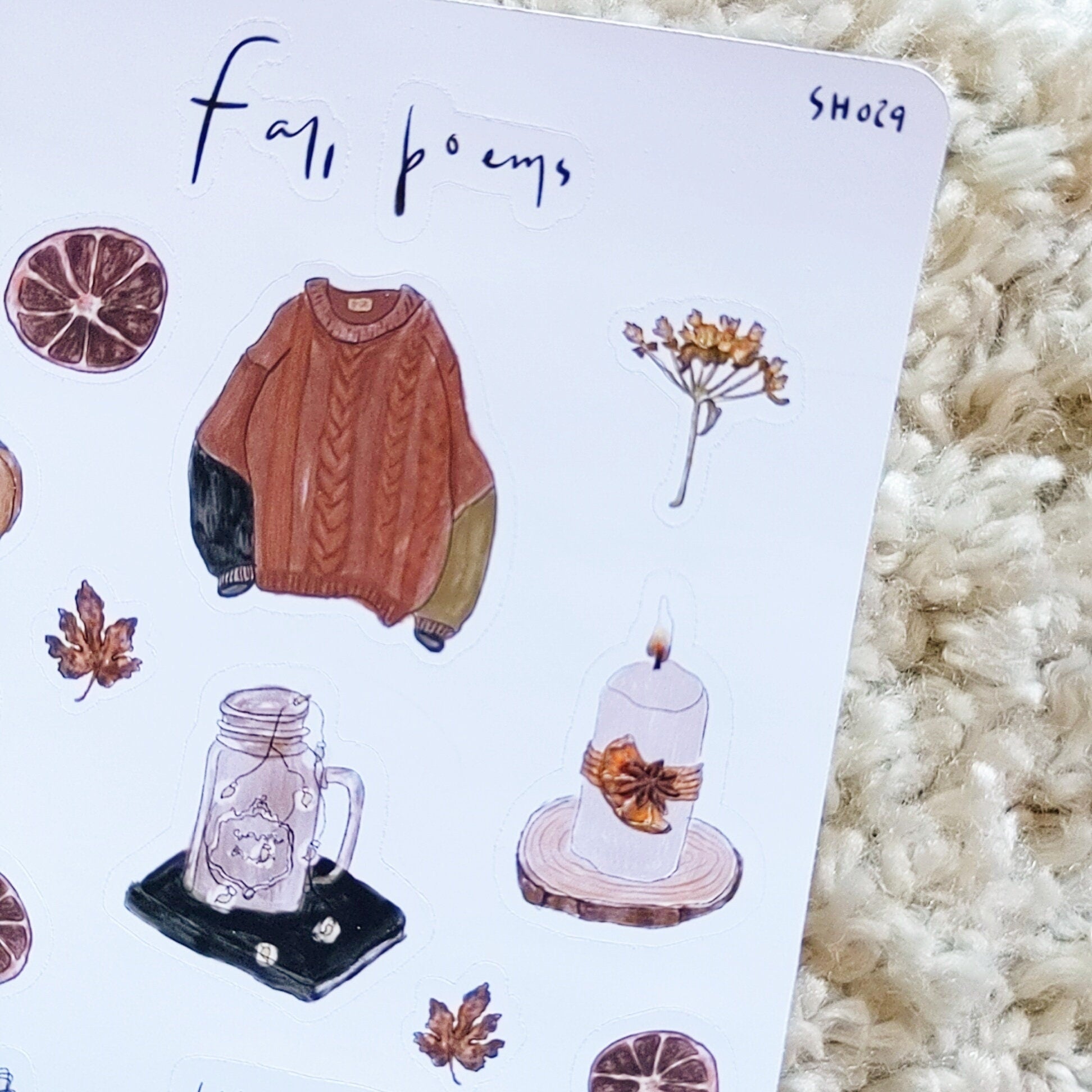 sticker sheet | fall poems