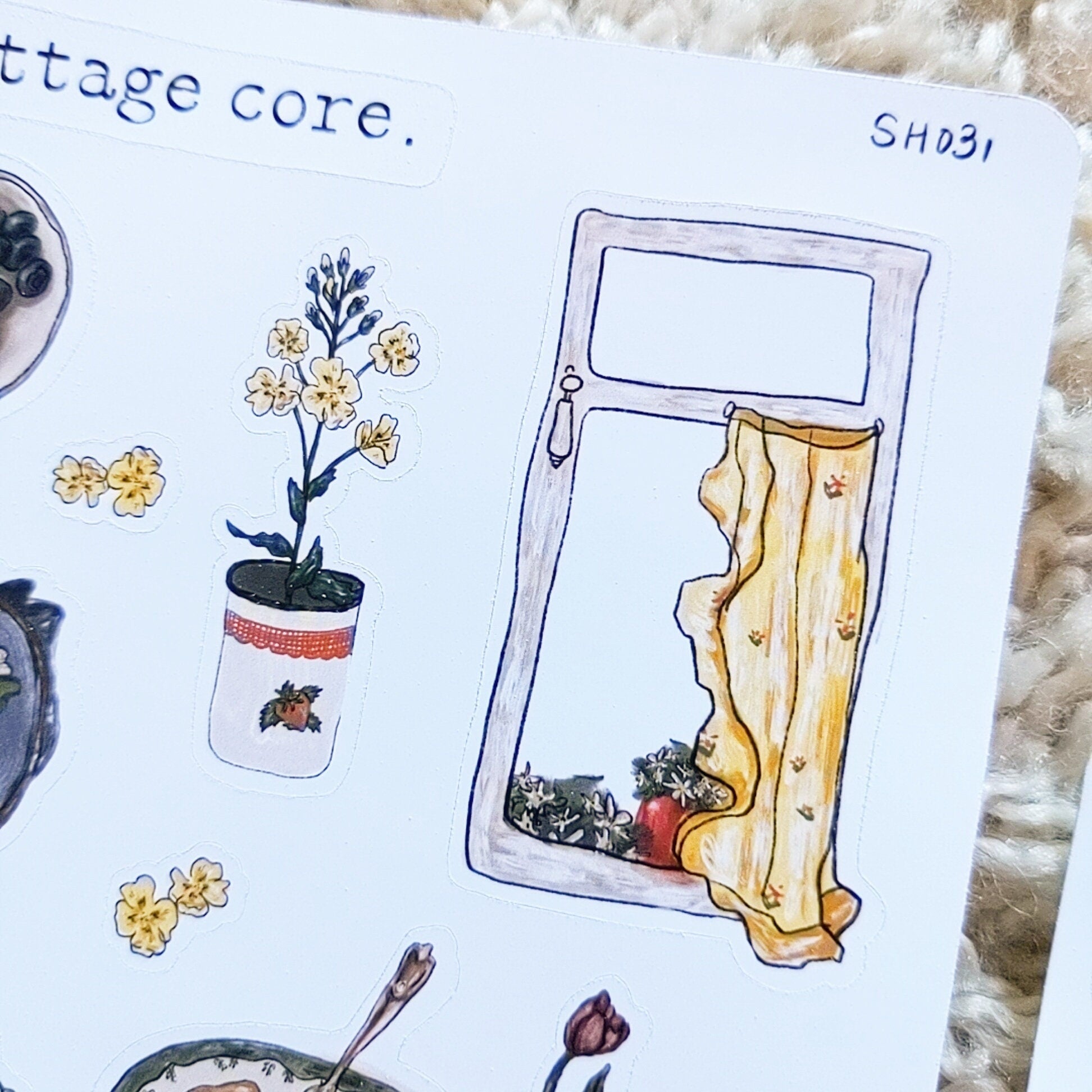 sticker sheet | cozy cottage core | homebody