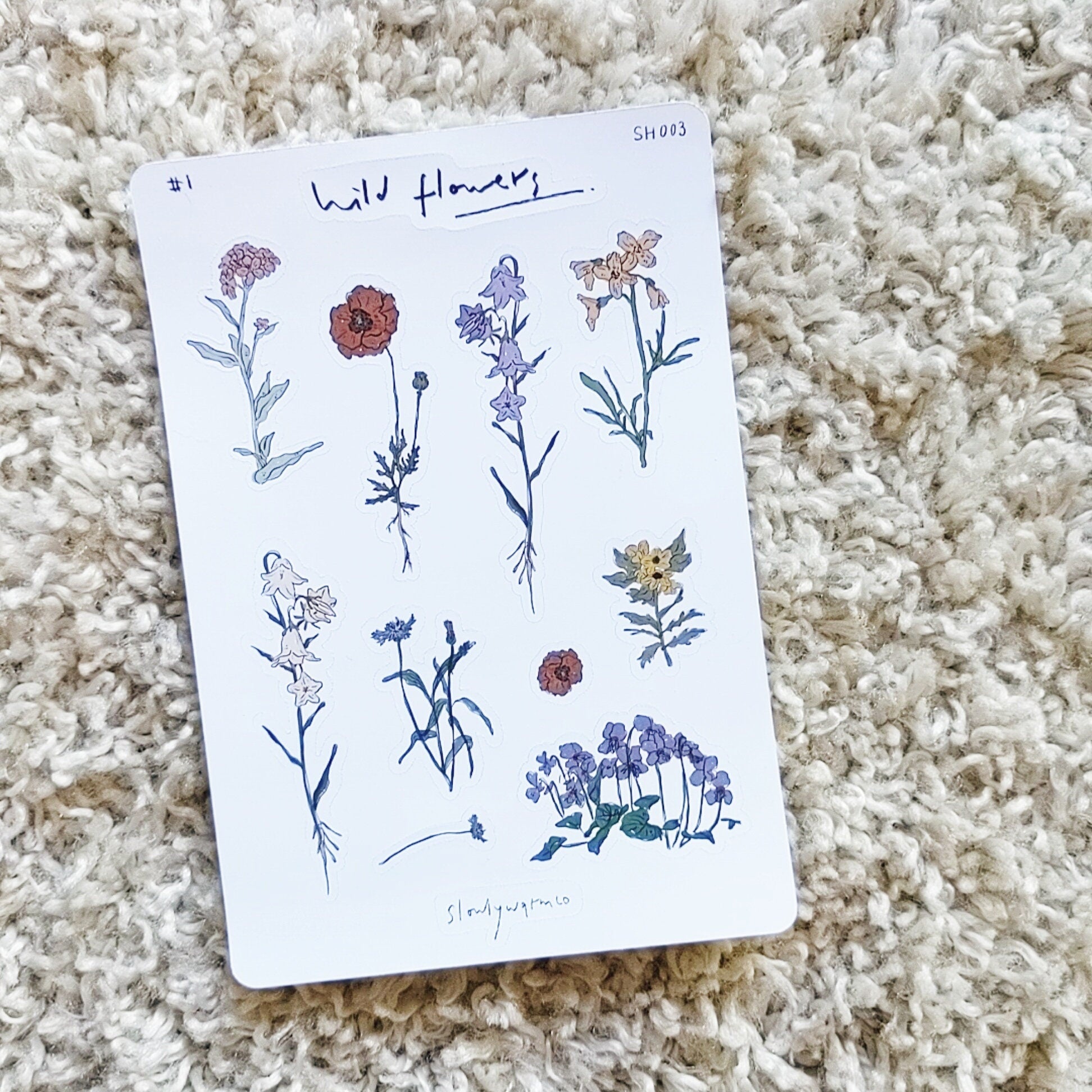 sticker sheet | wild flower