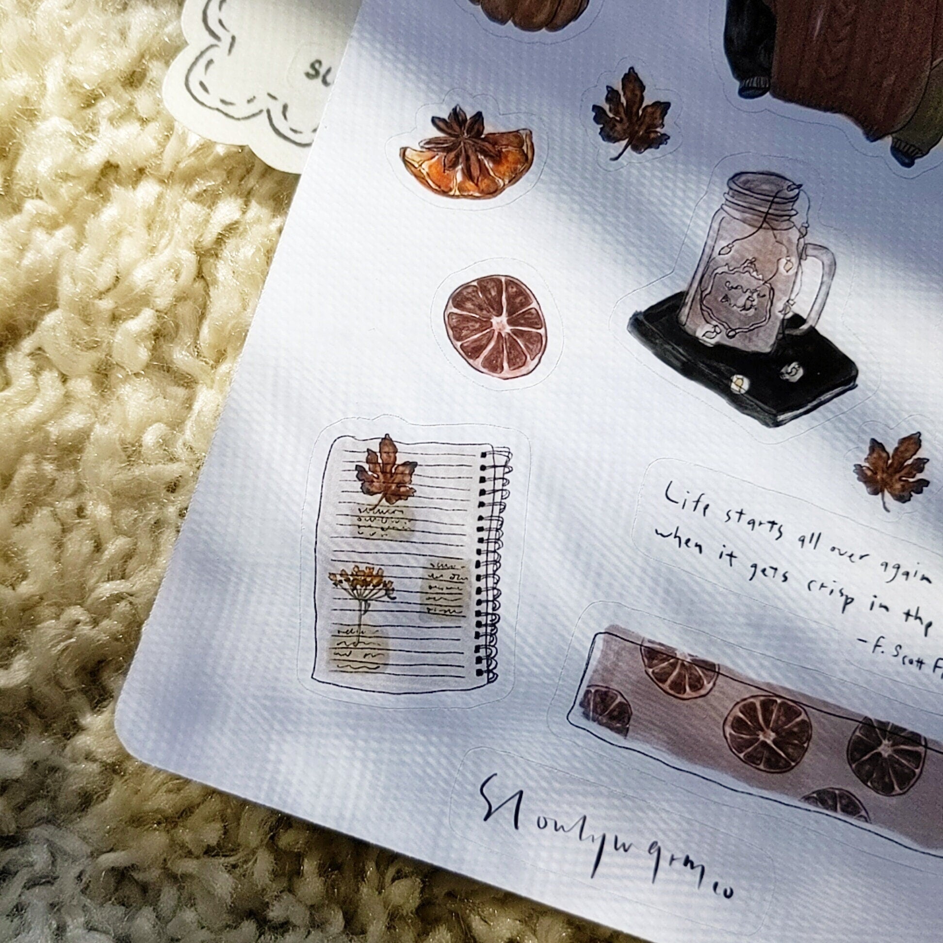 sticker sheet | fall poems